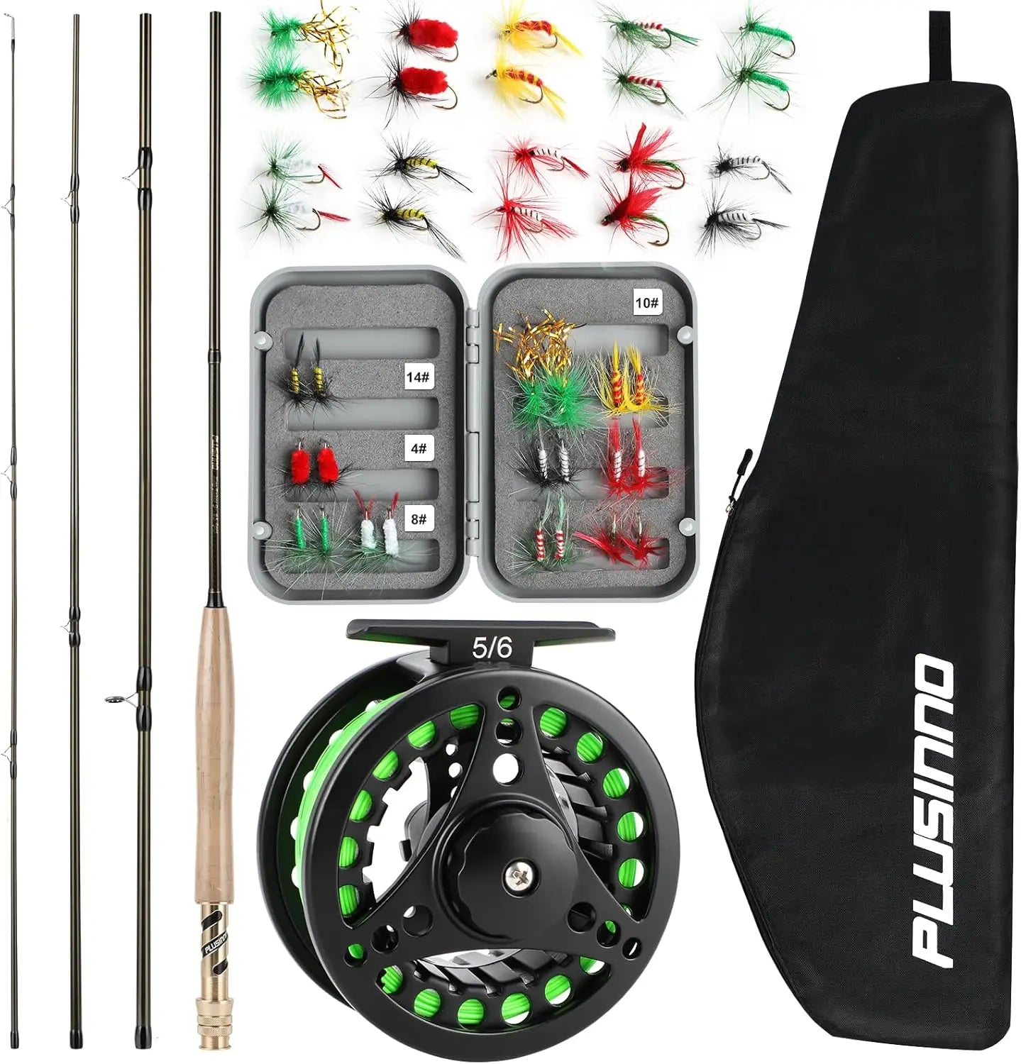 Lightweight Graphite Fly Rod And Reel Starter Kit With Bag