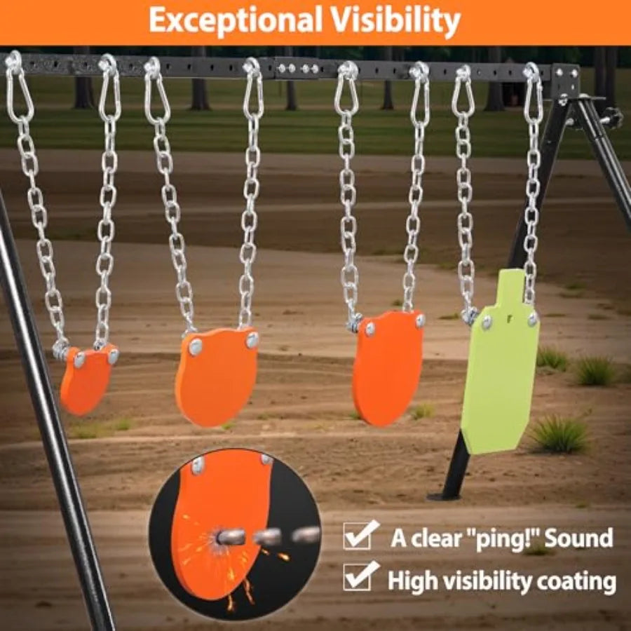 High-Concerned AR500 Steel Targets Stand Kit for Rifle Pistol Training