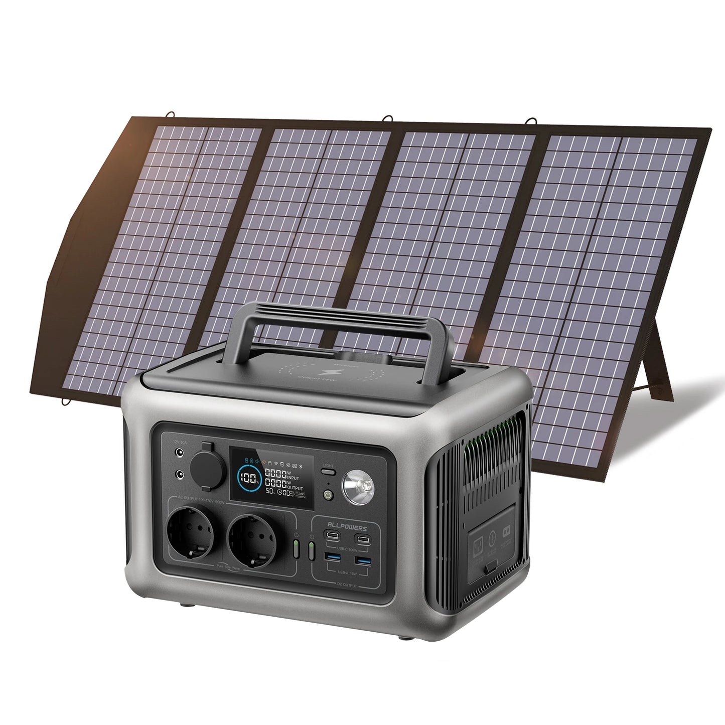 Allpowers R600 Portable Power Station With Solar Panel 299Wh LiFePO4