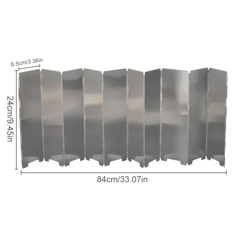 Aluminum Foldable Wind Shield For Gas Stove Outdoor Use