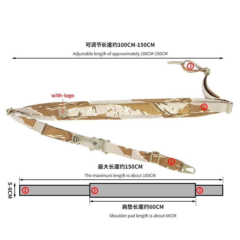 Slingster Tactical QD Rifle Sling 2 Point or 1 Point