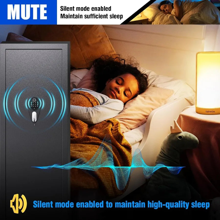 XMSJ Gun Safe Biometric Fingerprint Lock For Rifles Pistols Fireproof