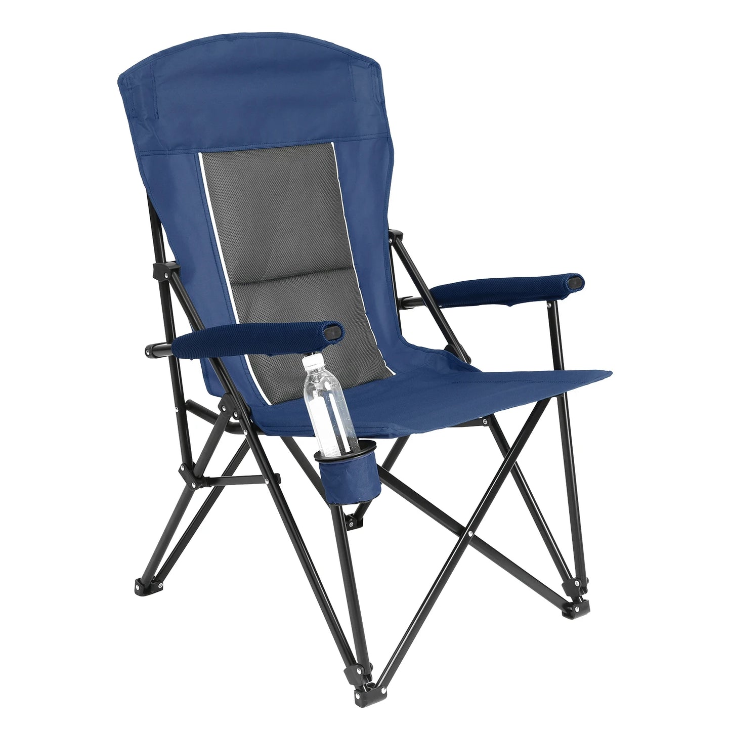 TWISTER.CKH Outdoor Folding Camp Chair With Armrests And Cup Holder