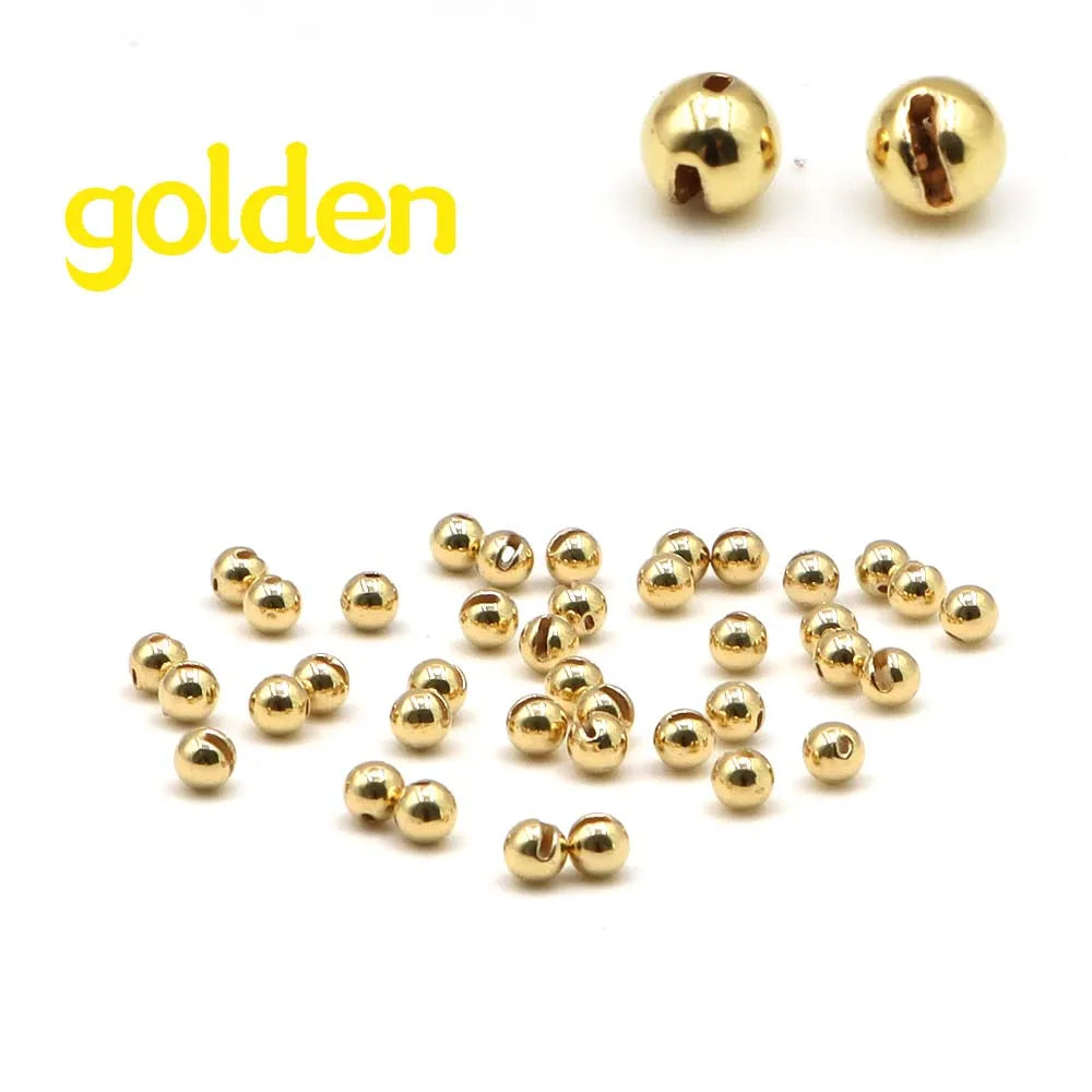 Tungsten Slotted Beads For Fly Fishing Tying 50Pcs