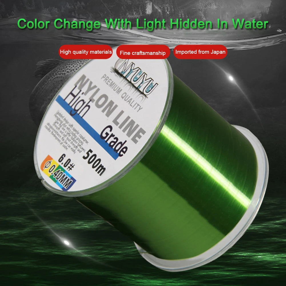 Braided Fishing Line 500M Abrasion Resistant 18 To 90Lb Nylon For Saltwater