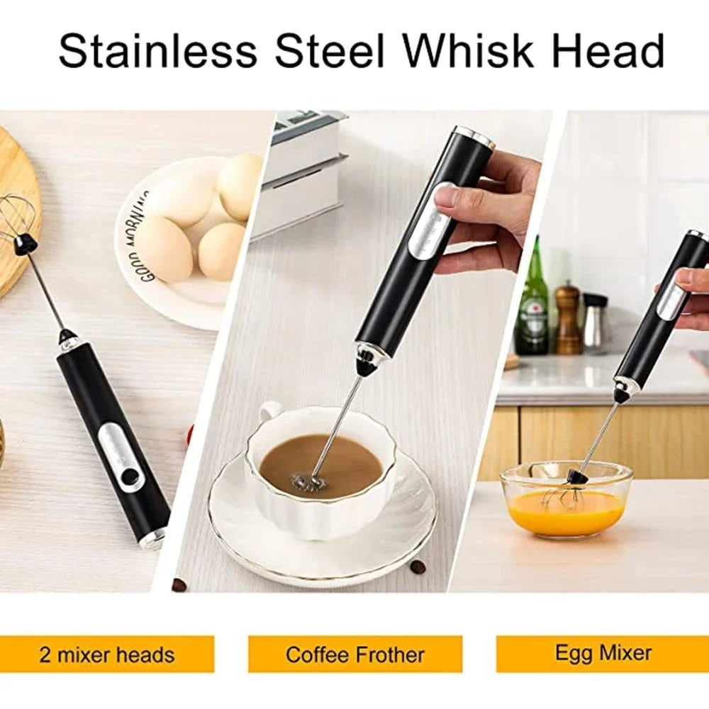 TINSOL  Electric Milk Frother Mini Handheld Wireless Powerful USB Rechargeable Convenience Coffee Milk Whipping Kitchen Whisks