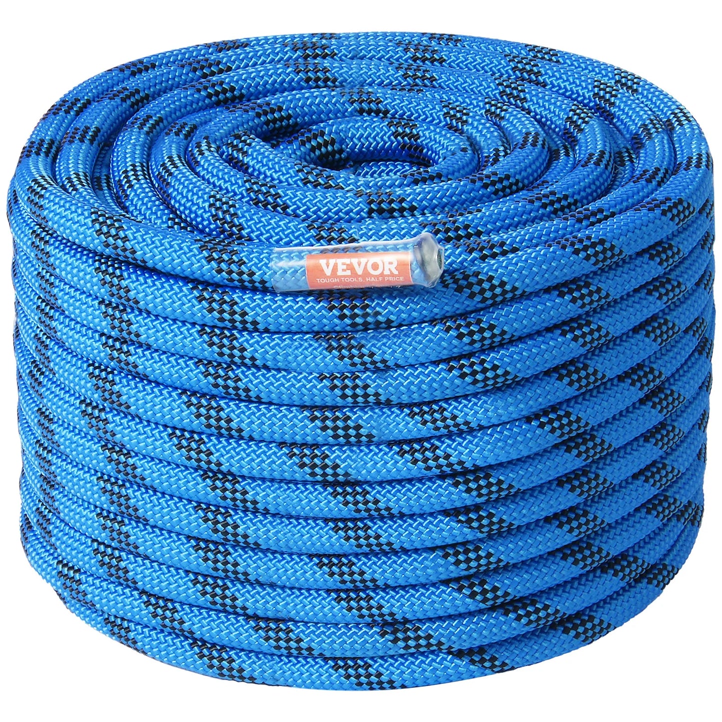 VEVOR Static Climbing Rope 30KN Breaking Strength with Steel Snap Hooks