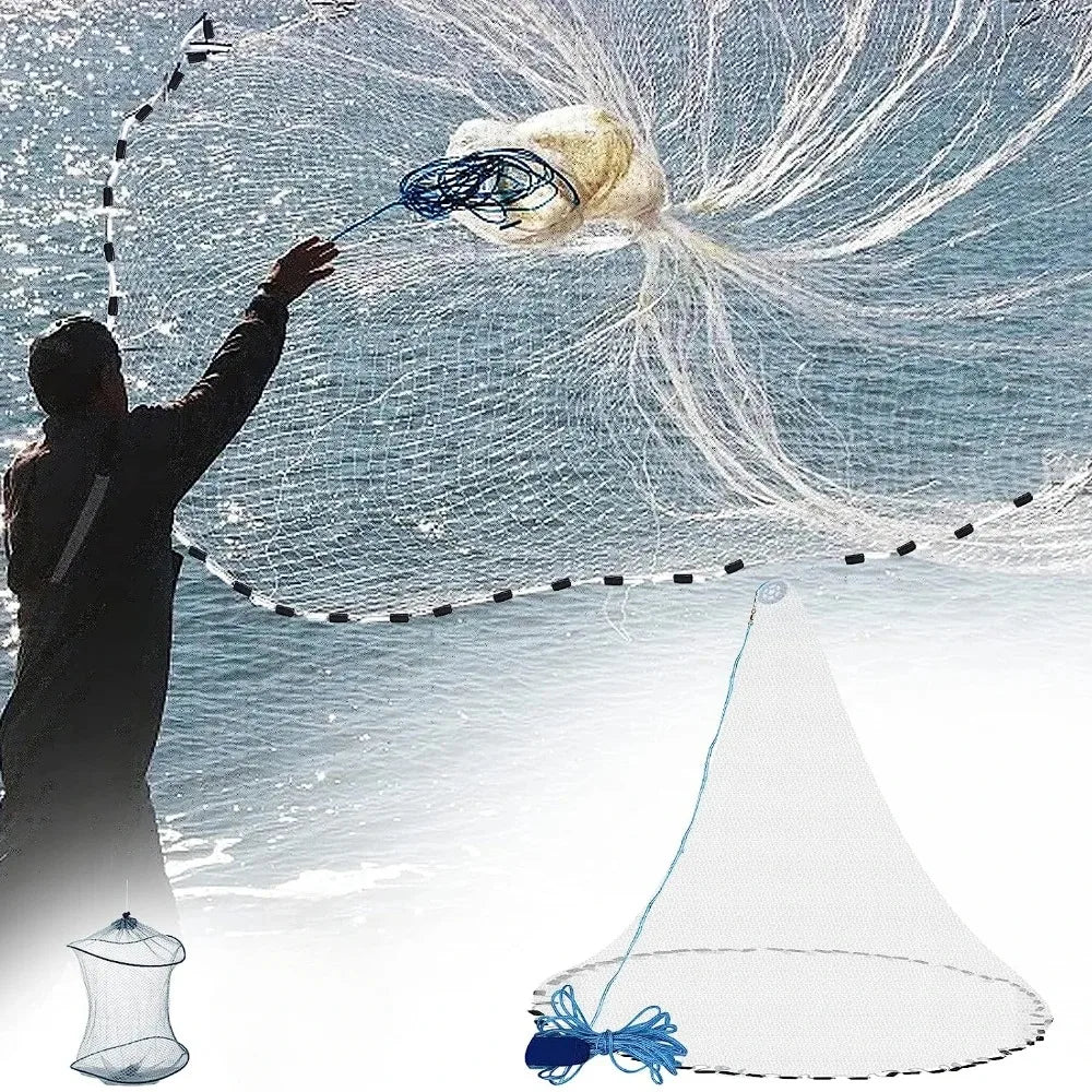 Cast Net Durable Premium Saltwater Fishing Net For Bait