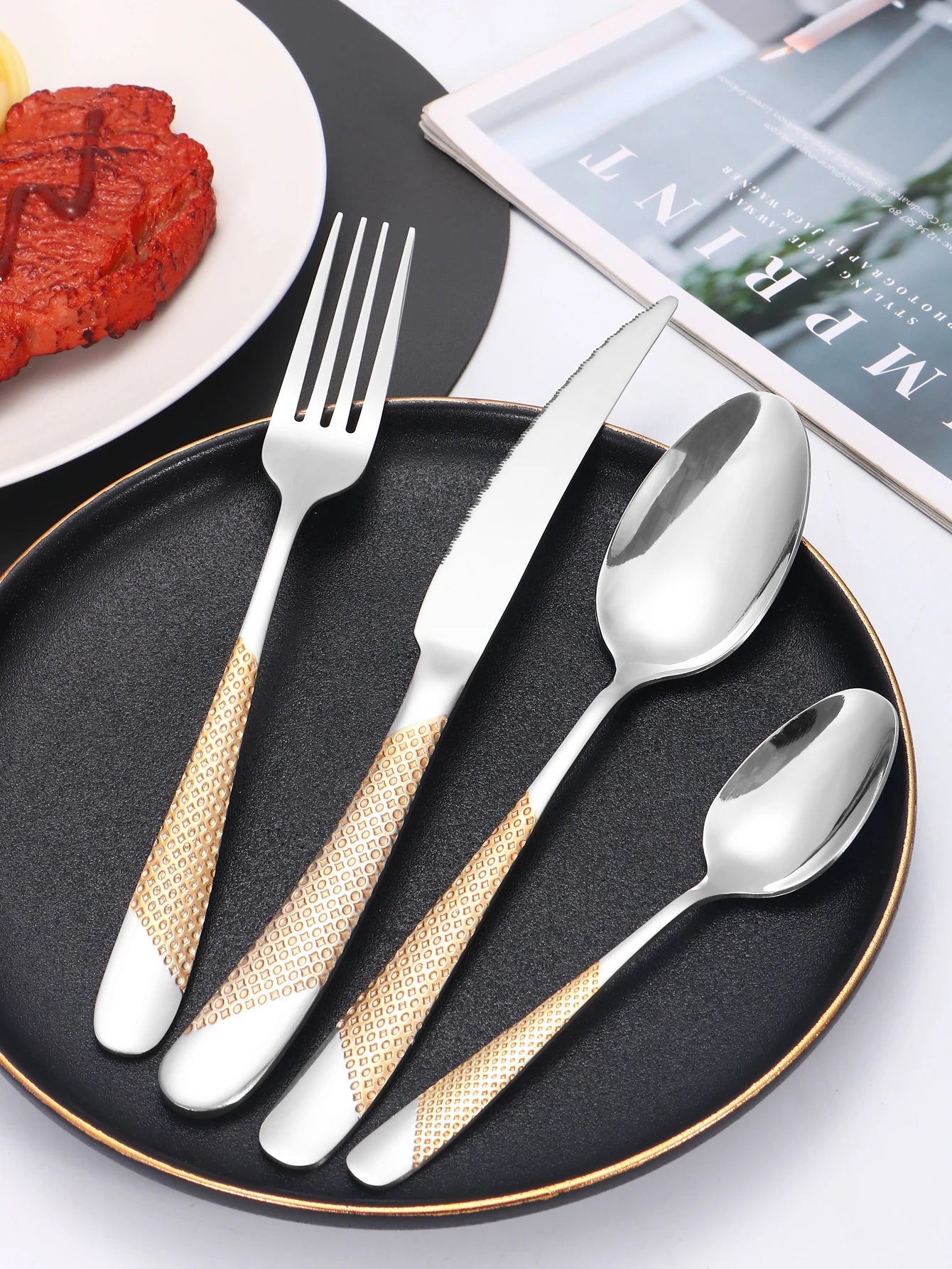 Choice Star Diamond 24pc Stainless Steel Flatware Set
