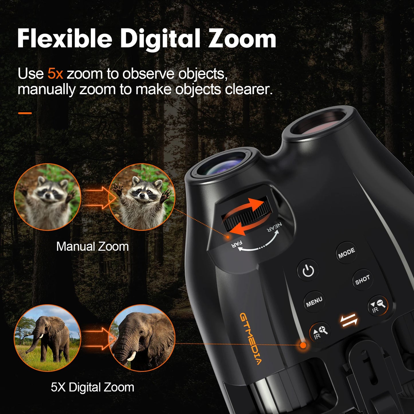 Hign-concerned Chemical N4 Night Vision Goggles With 5x Zoom