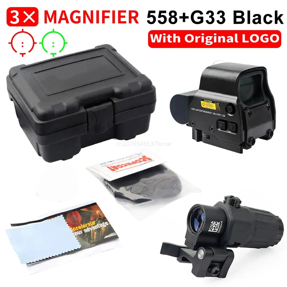 558 Holographic Red Dot Sight For G43 G33 With Magnifier
