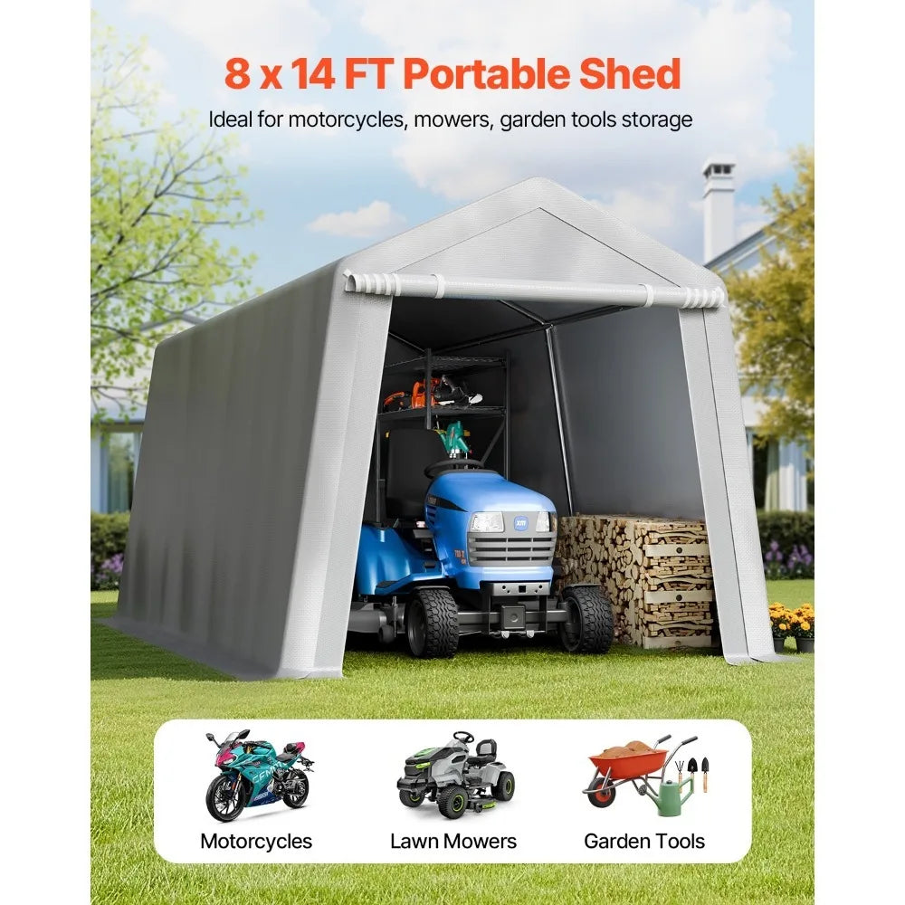 Outdoor Storage Shelter Shed Waterproof Portable Canopy Carport Tent