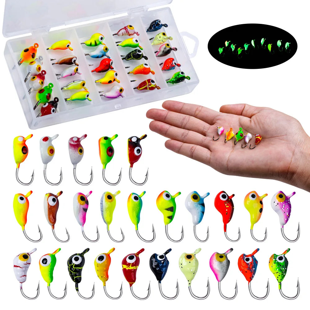 Goture Ice Fishing Jigs Set For Bass And Crappie Winter Jigging
