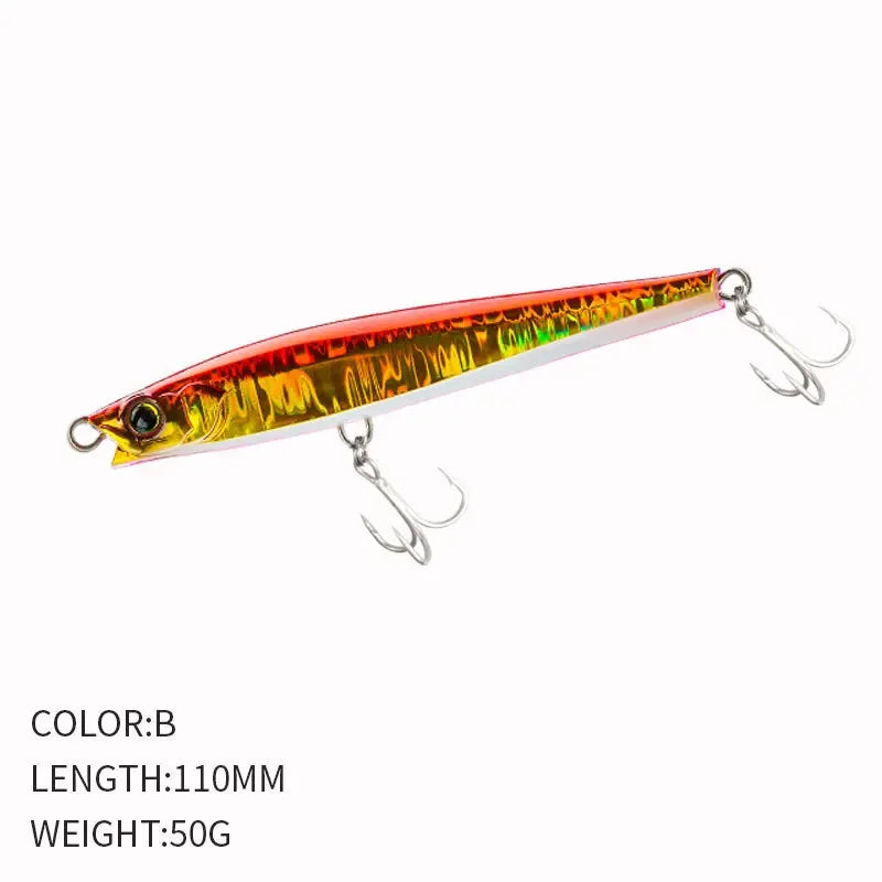 YTYIN Bass Lure Sinking Minnow Pencil Saltwater Bait