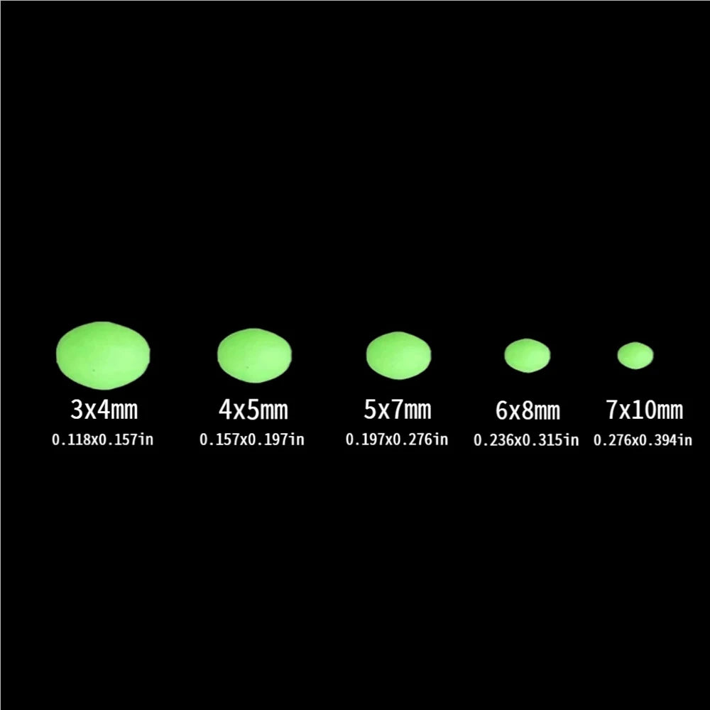 JSFUN Luminous Fishing Beads 375 Pcs Set Glow Float Lures