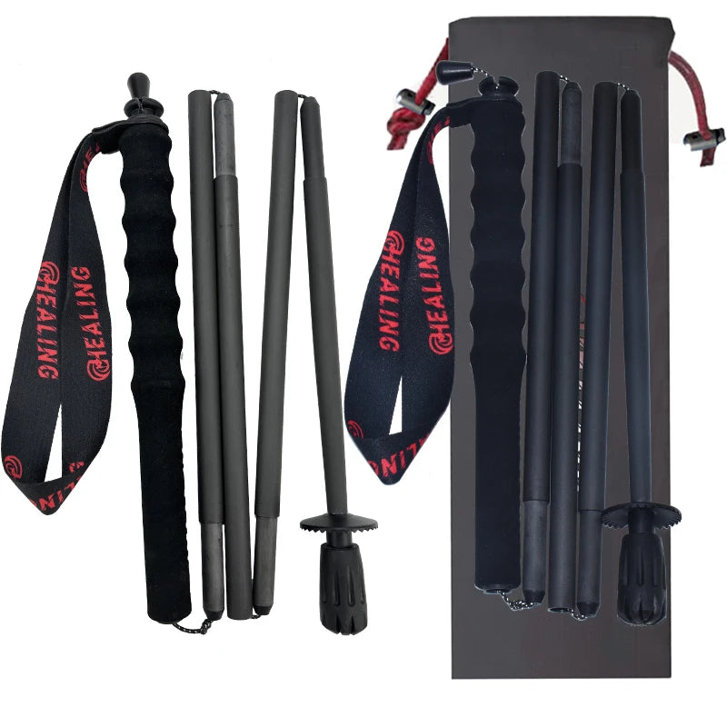 OKHEALING Ultra-Light Foldable Carbon Fiber Trekking Poles