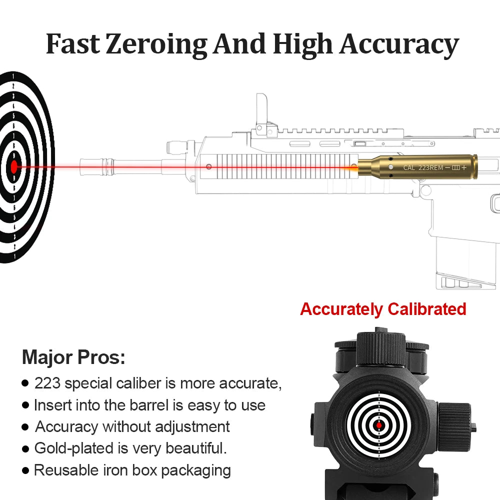 Multi Caliber Bore Sight Laser For Pistol And Rifle