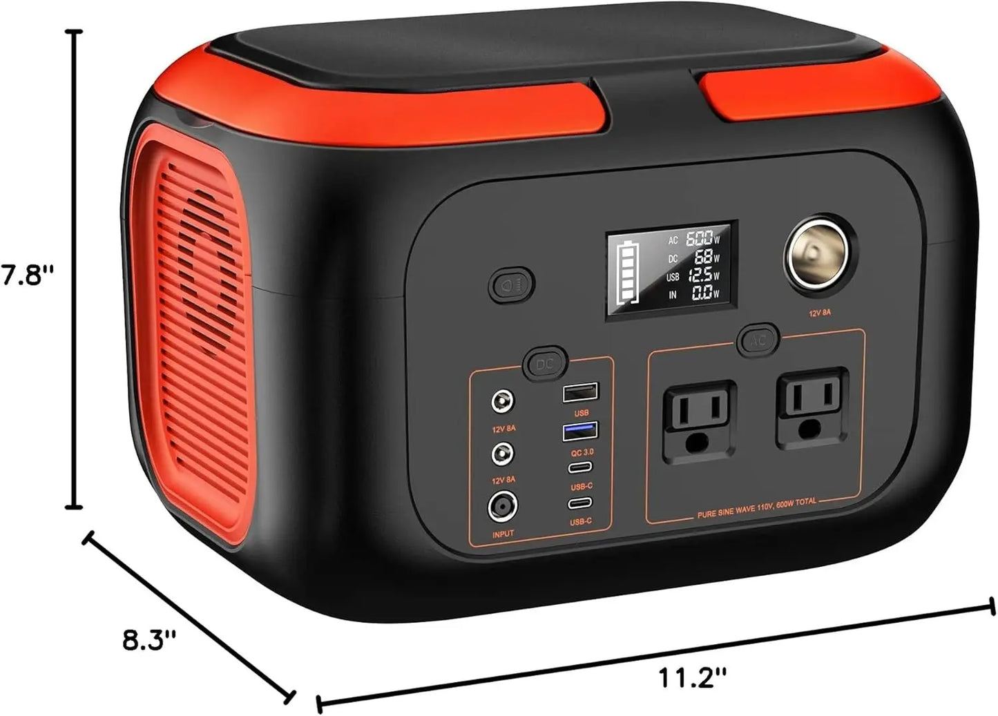 SinKeu 600W Portable Power Station Solar Generator 97.68Wh Battery Pack