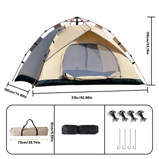 Pakicetus Windproof Camping Tent Easy Setup For Family Travel