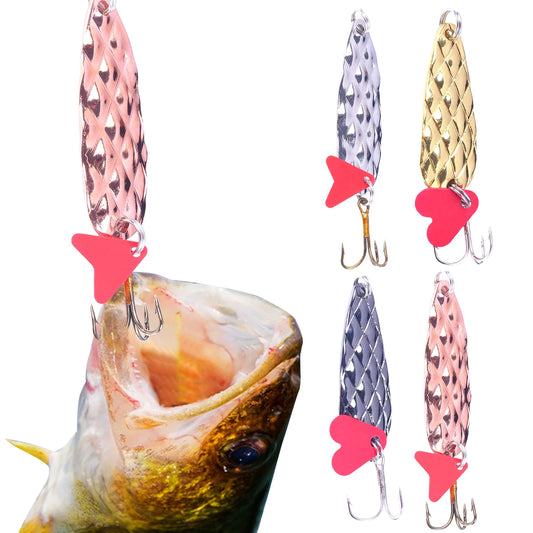 Metal Spoons Lures Rotating Vibration Fishing Bait For Trout