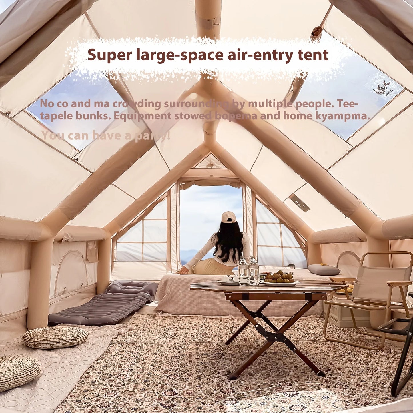 Pakicetus Inflatable Tents For Family Camping 4 To 8 Persons