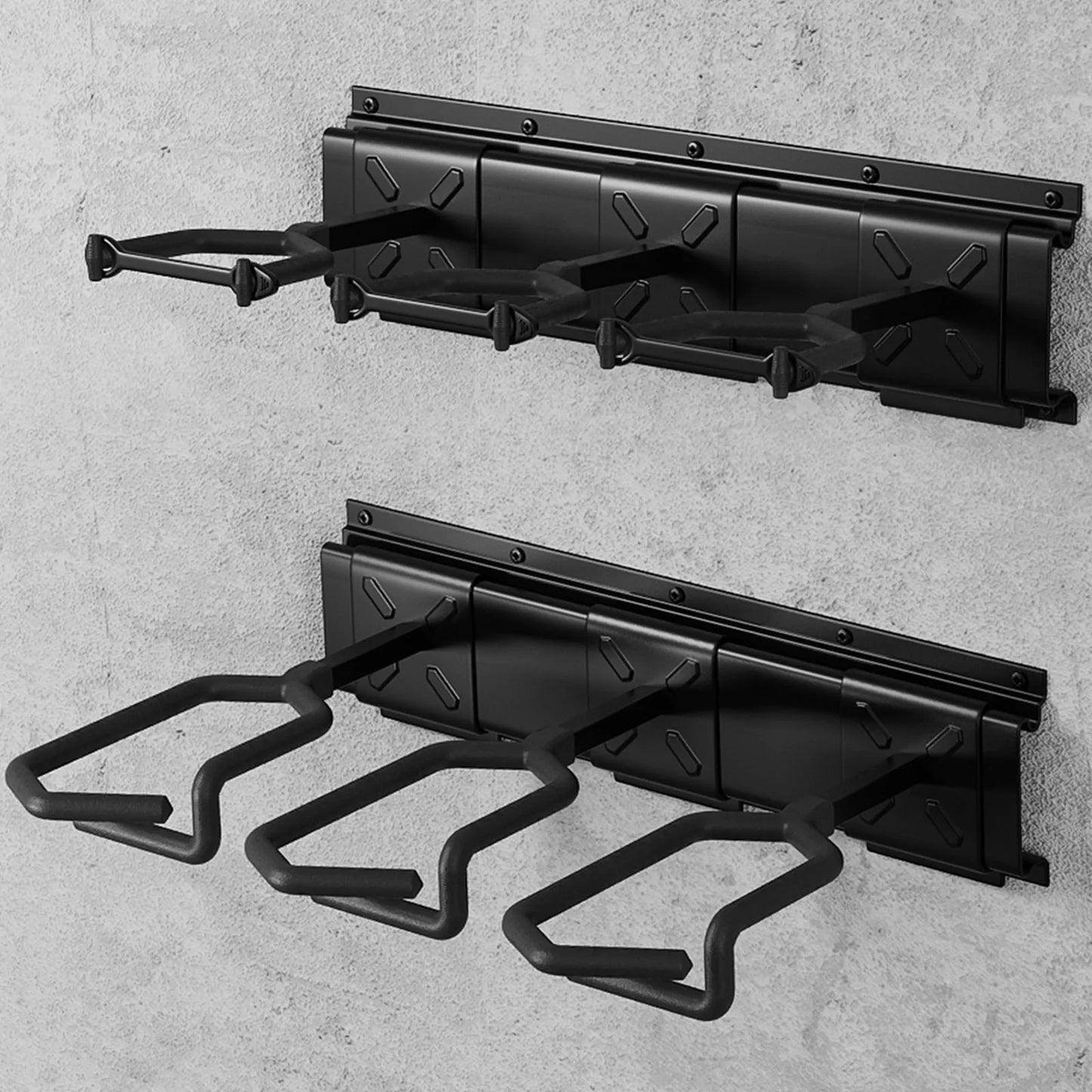 3/4/6/8/12 Slots Long Gun Rack Wall Mounted Shotgun Rack  Adjustable Rifle Storage Holder Rifle Racks 220 Lbs Load Storager