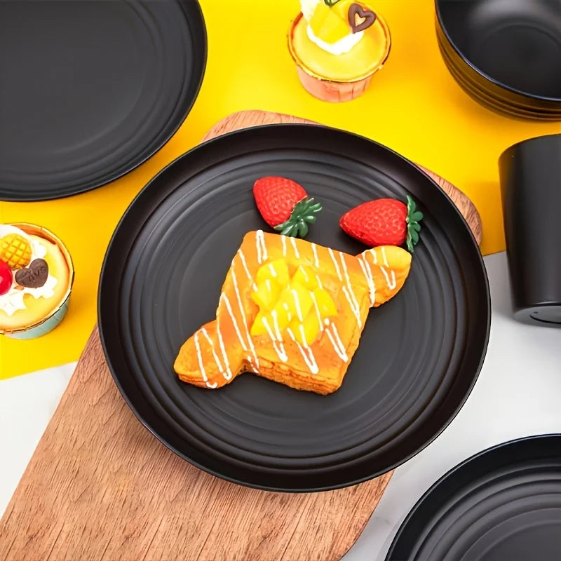 FCM Unbreakable Plastic Dinnerware Set Microwave and Dishwasher Safe