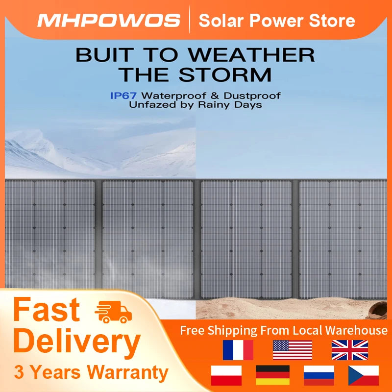 MHPOWOS 400W Foldable Portable Solar Panel For Power Stations