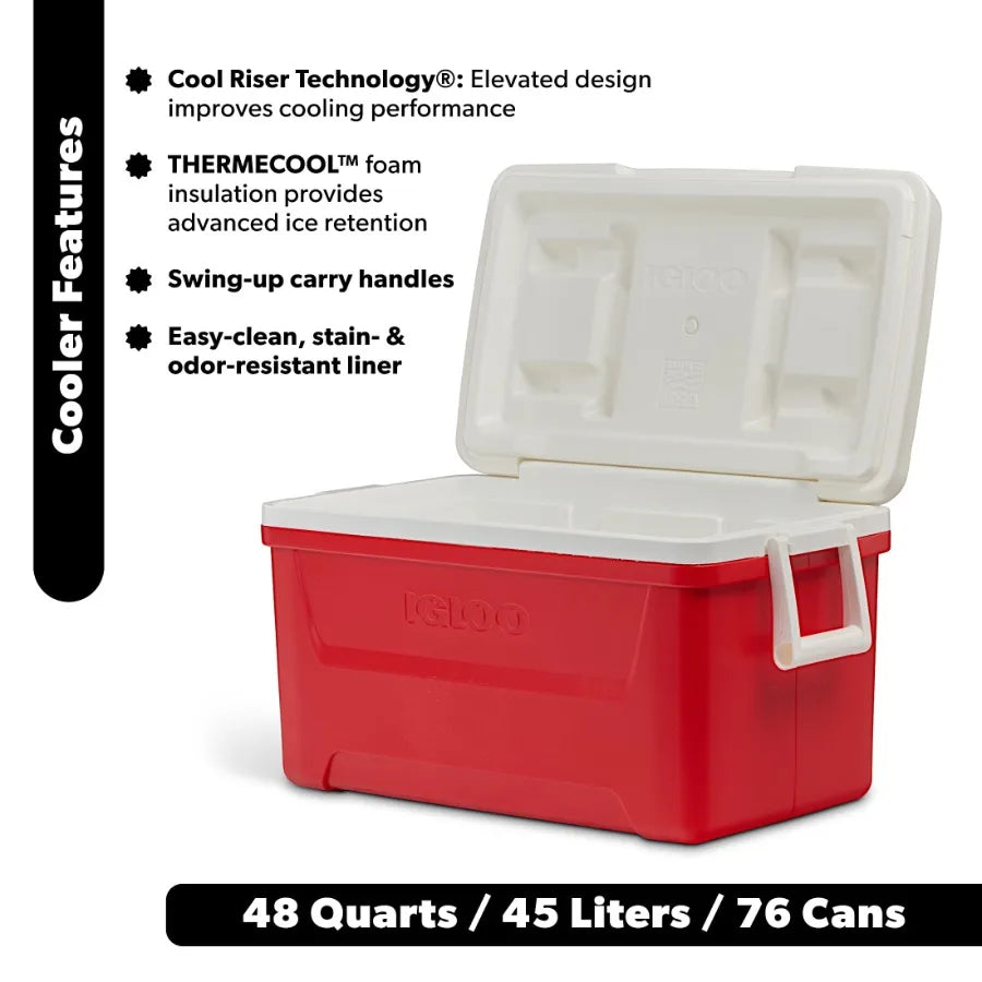 Hard Sided Ice Chest Cooler Portable Insulated Outdoor Picnics Tailgating