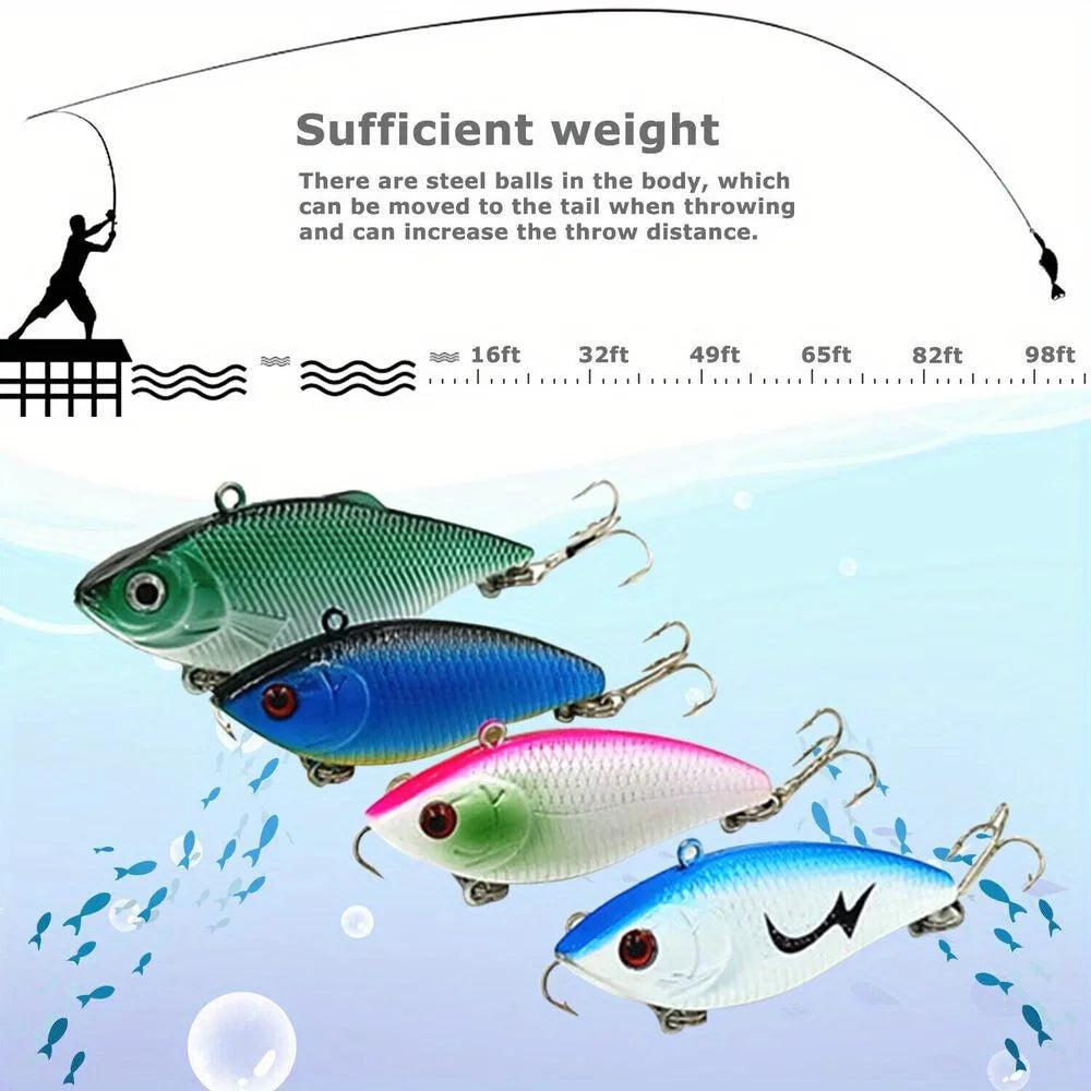 30 Pcs Fishing Lure Set Crankbaits Minnow Baits Hooks For Freshwater Saltwater