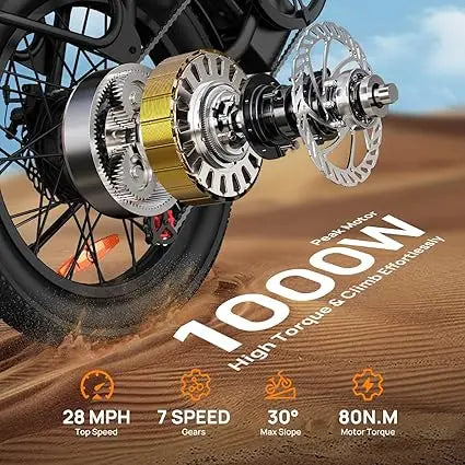 URLIFE 1000W E20 Electric Bike With 48V Battery 20 MPH