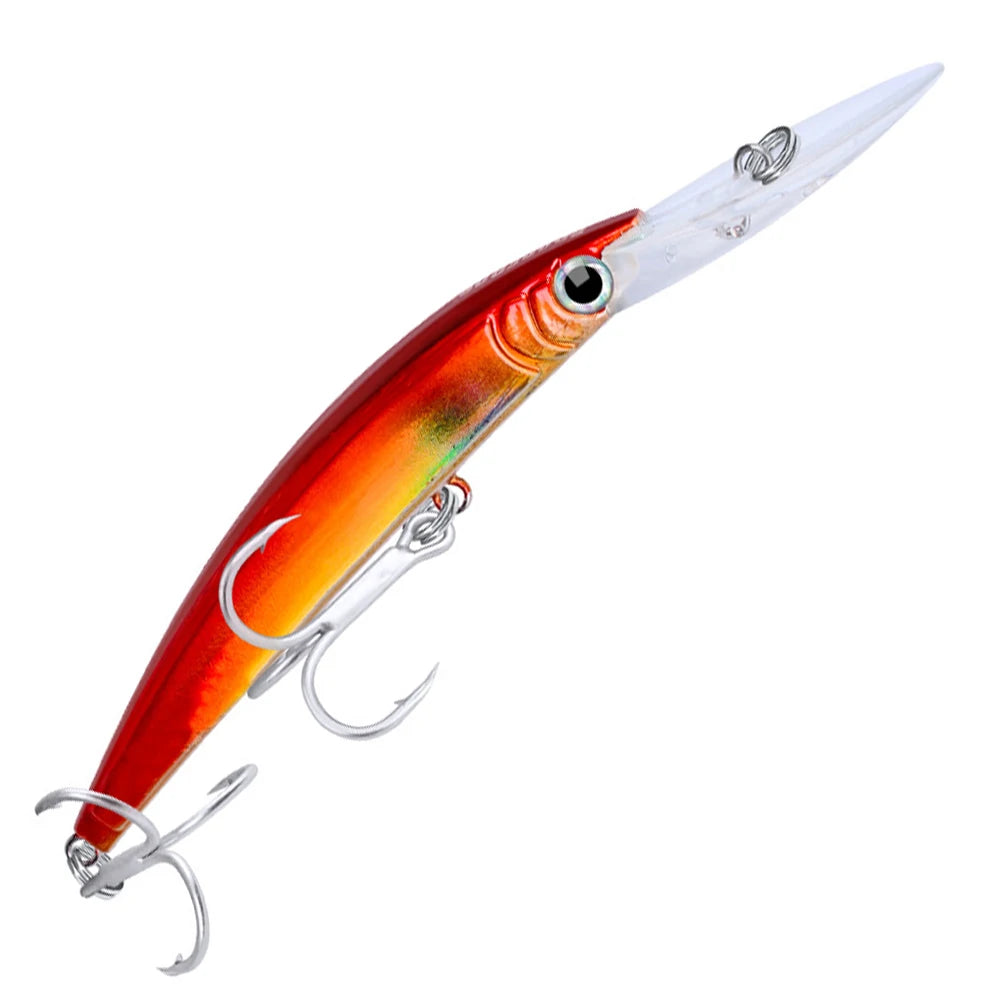 Plastic Minnow Hard Baits With Hooks For Saltwater Fishing Bait