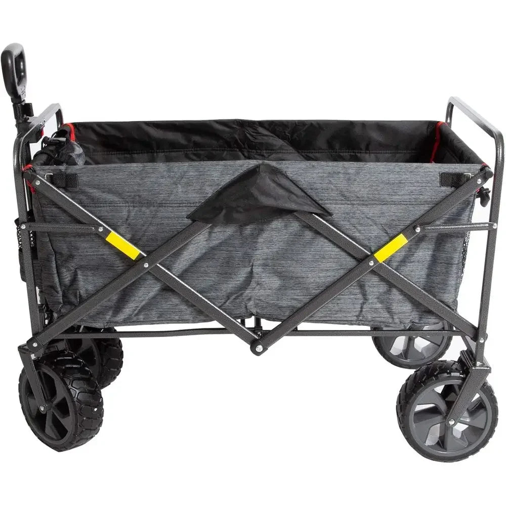 Durable Collapsible Outdoor Camping Utility Cart With All Terrain Wheels