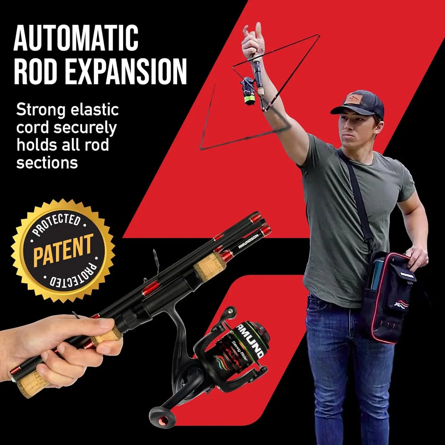 Automatic Quick Setup Fishing Combo With PreTied Lures