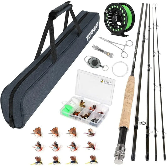 Ultra Portable Graphite Fly Fishing Rod And Reel Starter Kit