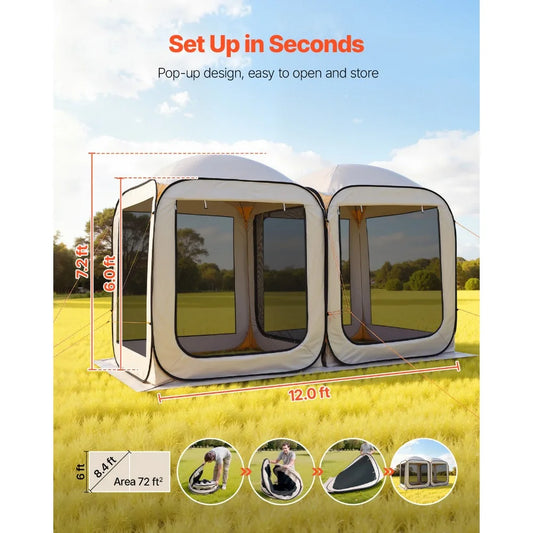 Pop Up Screen House Tent Gazebo For Outdoor Camping
