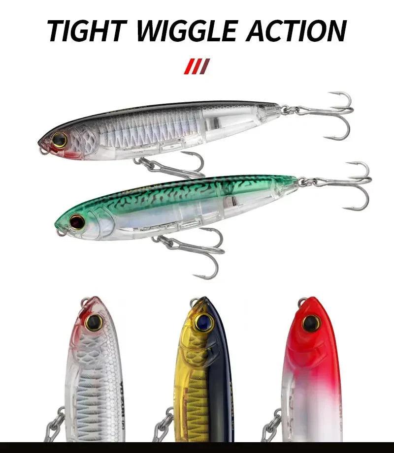 YTYIN Surface Pencil Lure Swimbait Topwater for Bass Trout