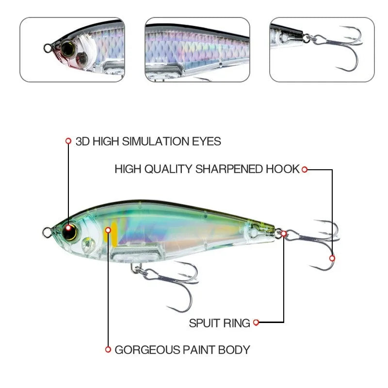 DKSTINYE Inshore Twitch Bait Lure Pencil Minnow For Saltwater Fishing