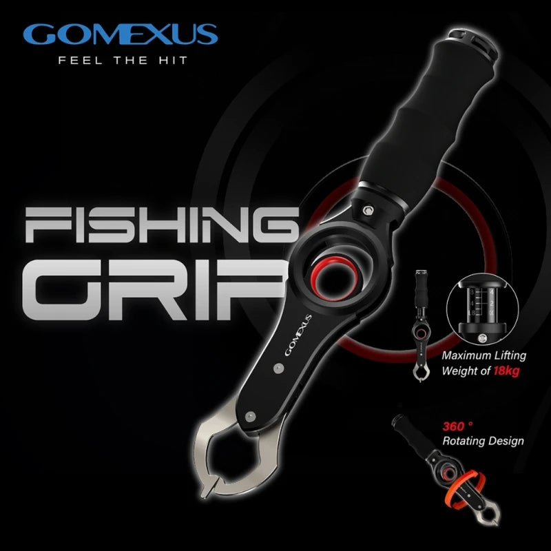 Gomexus Fish Lip Gripper With Scale 40 Lbs One Handed