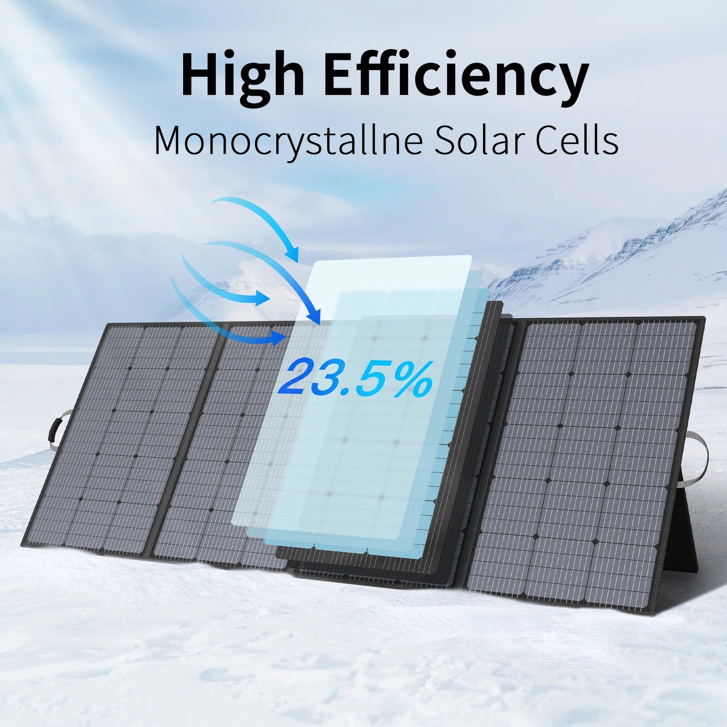 MHPOWOS 400W Foldable Solar Panel Power Backup for Outdoor RV Camping