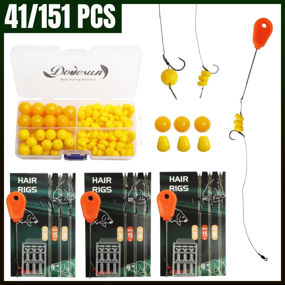 DOVESUN Carp Rig Kit With Heavy Barbed Hooks And Baits