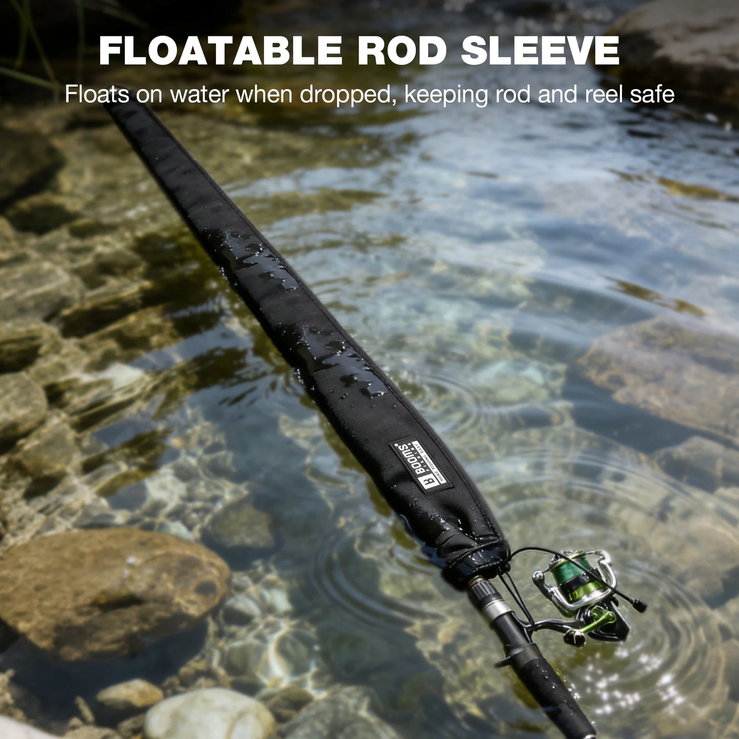 Booms Fishing Neoprene Rod Sleeve for Fishing Poles Protection