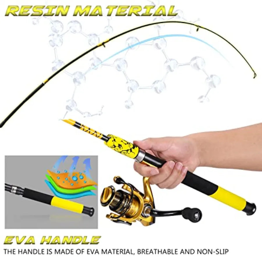 Hign-concerned Durable Spinning Reel 2Piece Rod Combo For Freshwater Saltwater