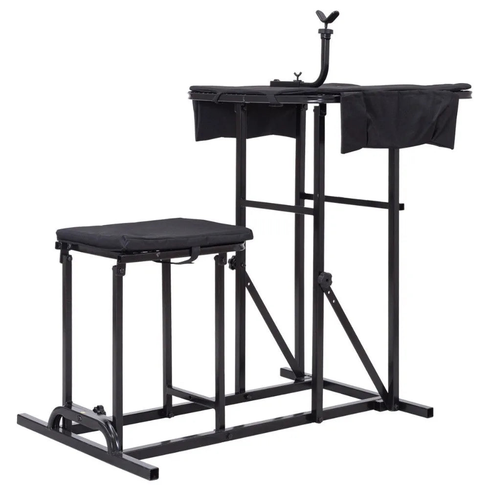 Folding Shooting Bench 300lbs Seat Height Adjustable Table Gun Rest Lightweight