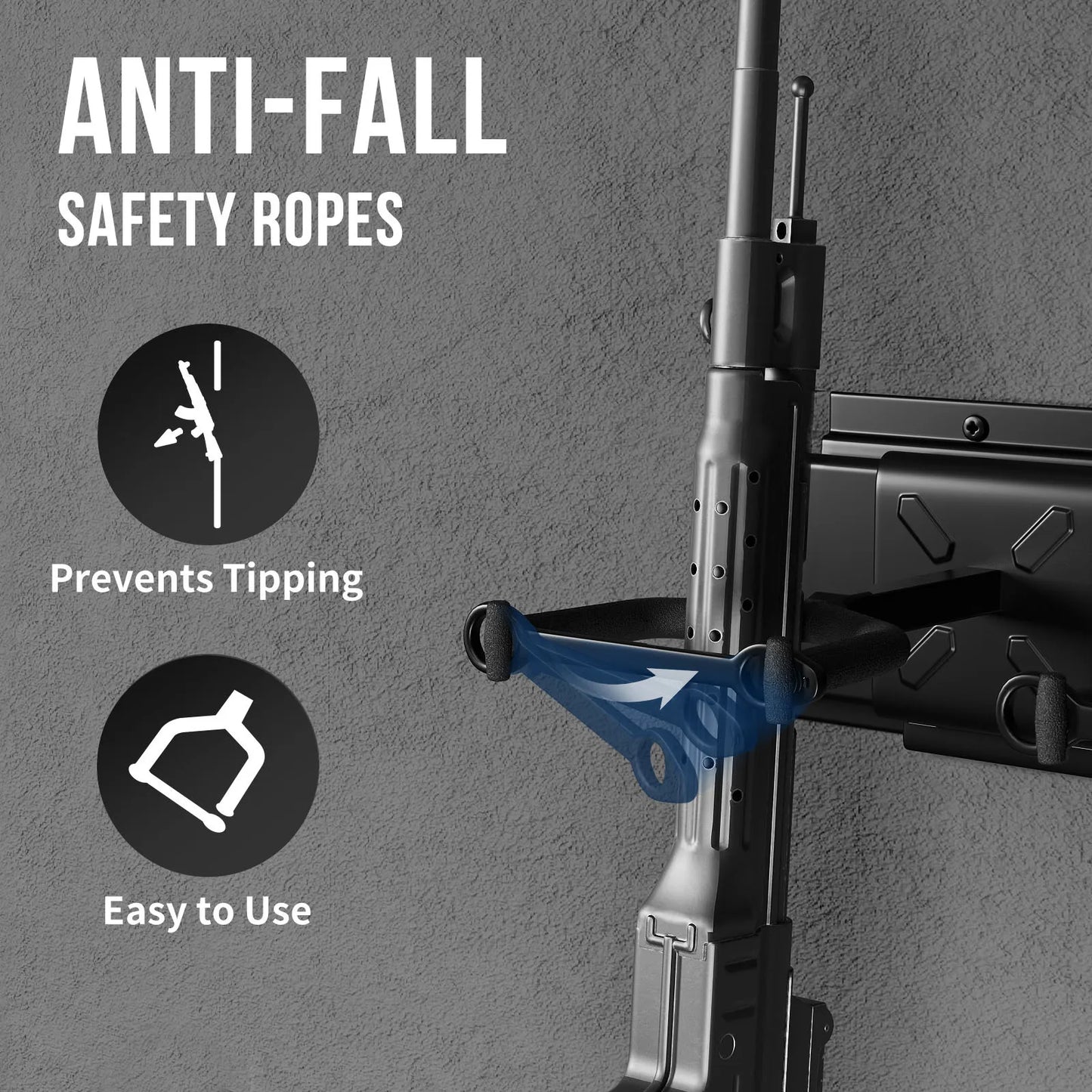 3/4/6/8/12 Slots Long Gun Rack Wall Mounted Shotgun Rack  Adjustable Rifle Storage Holder Rifle Racks 220 Lbs Load Storager