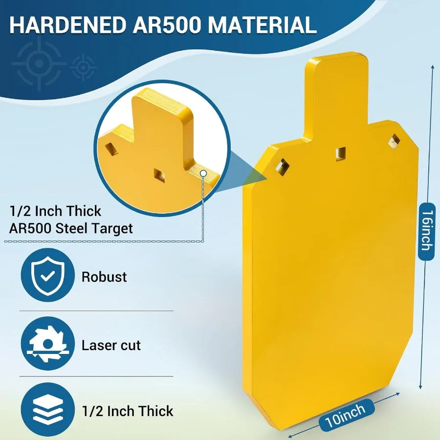 High Concerned AR500 Steel Targets With T Post Hanger Practice