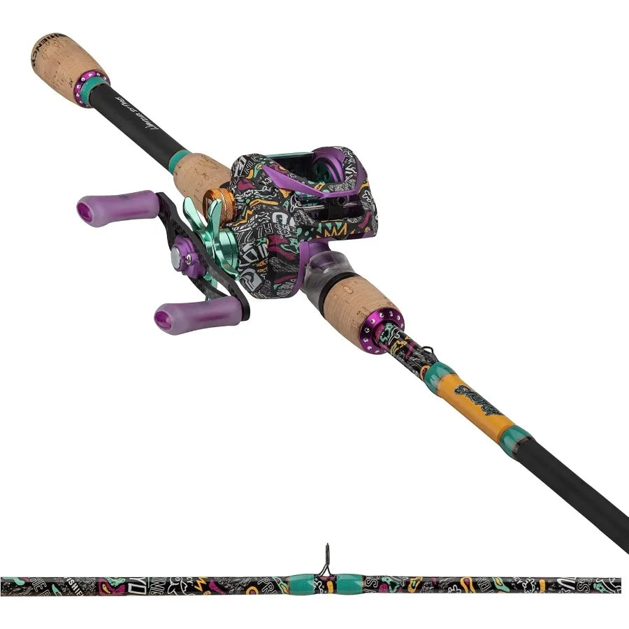 XMSJ Krazy 3 Baitcast Combo IM7 Graphite Rod And Reel