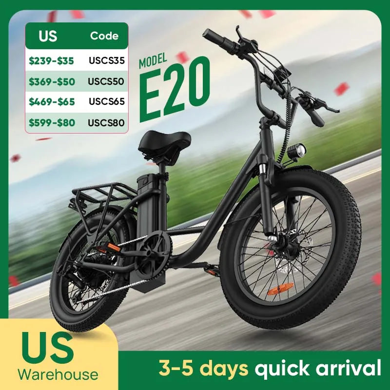 URLIFE E20 1000W Electric Bike 48V 13Ah Removable Battery