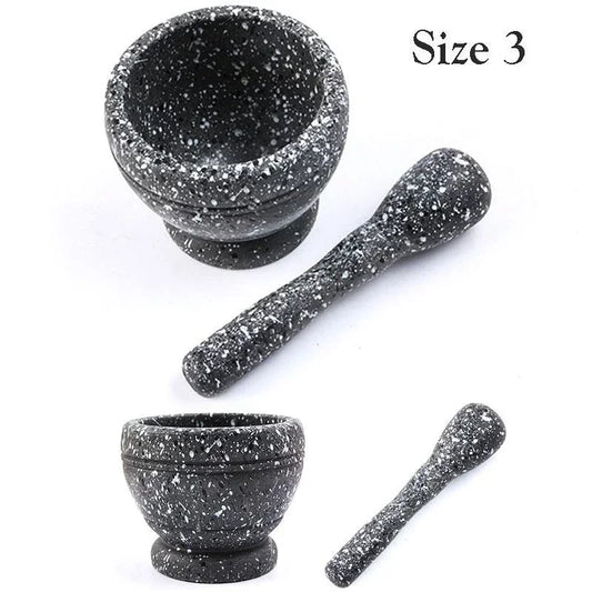 Resin Mortar And Pestle Set Garlic Herb Spice Grinder Bowl
