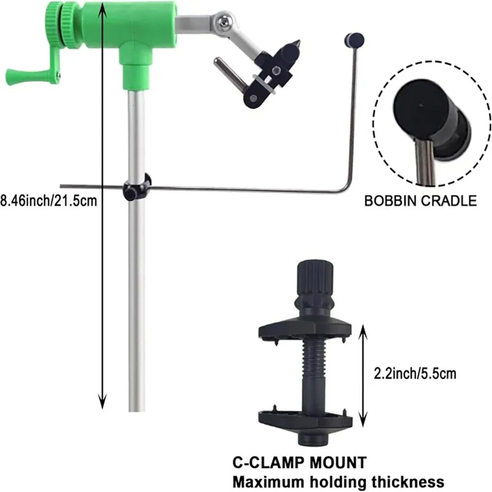 Aventik 360 Rotary Fly Tying Vise With Carbon Steel Jaws